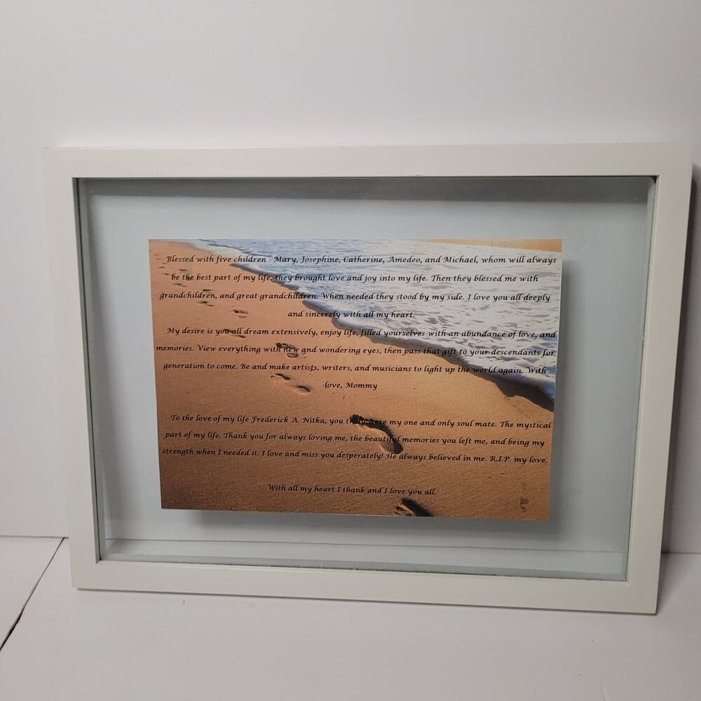 Beautiful Framed 'Footprints in the Sand' Poem Print